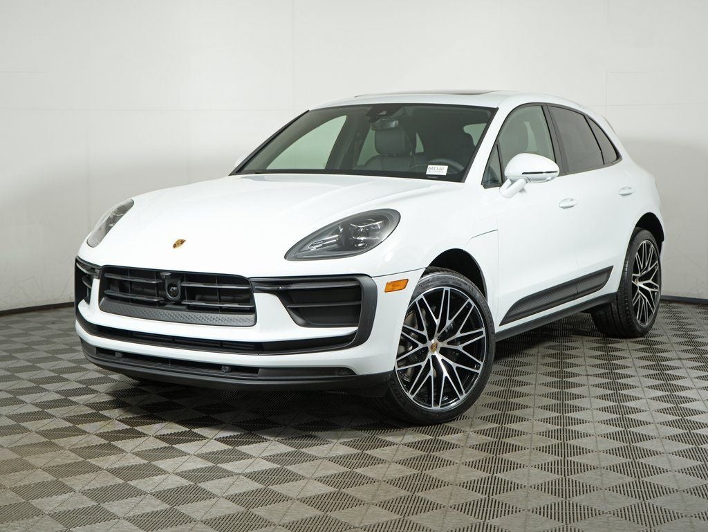 2026 Porsche Macan Base in Carrara White Metallic — front three-quarter view