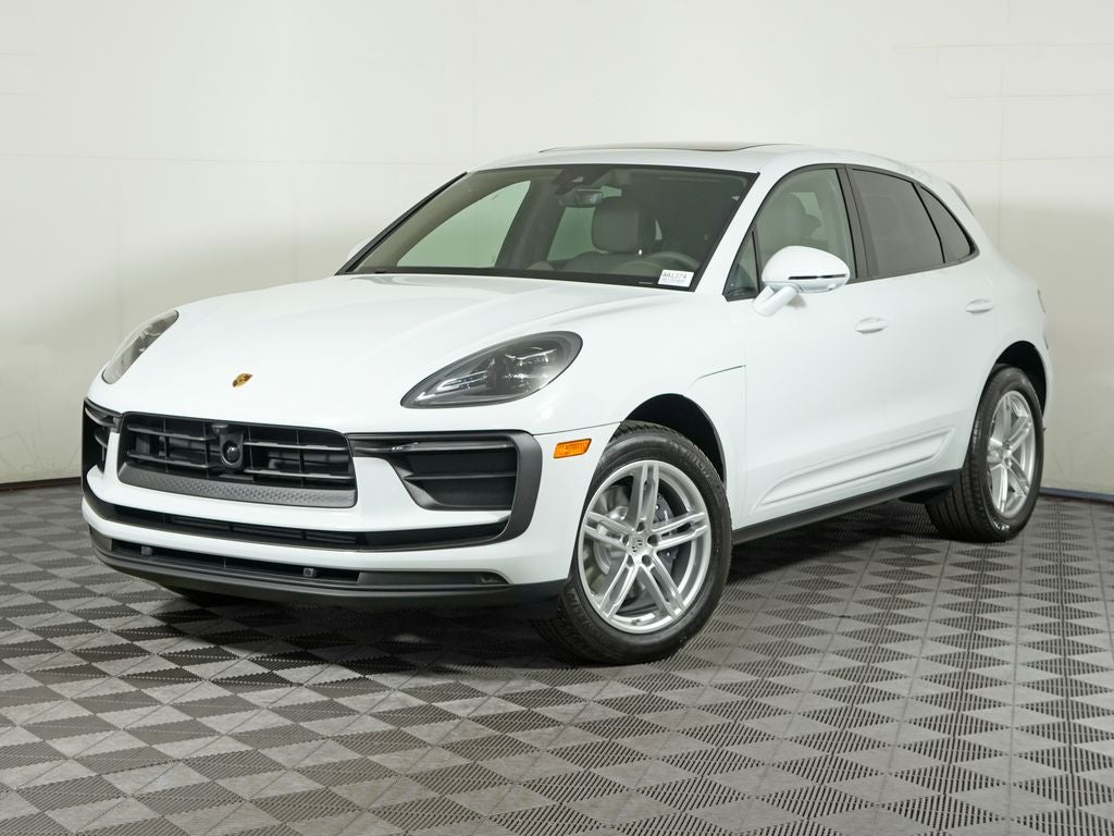 2026 Porsche Macan Base in Carrara White Metallic — front three-quarter view