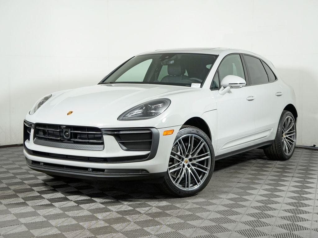 2026 Porsche Macan Base in Chalk — front three-quarter view