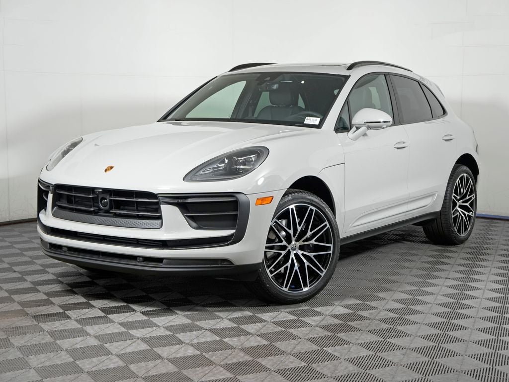 2026 Porsche Macan Base in Chalk — front three-quarter view