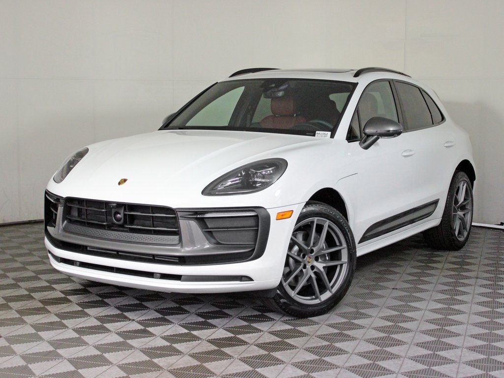 2026 Porsche Macan T in White — front three-quarter view