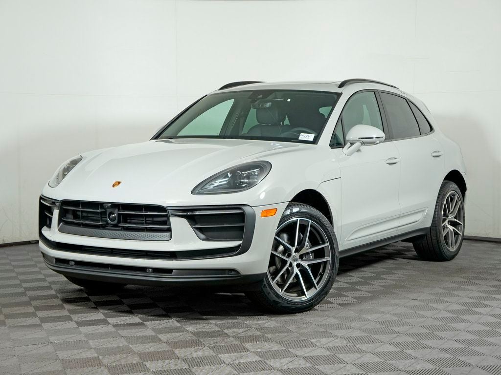 2026 Porsche Macan Base in Chalk — front three-quarter view