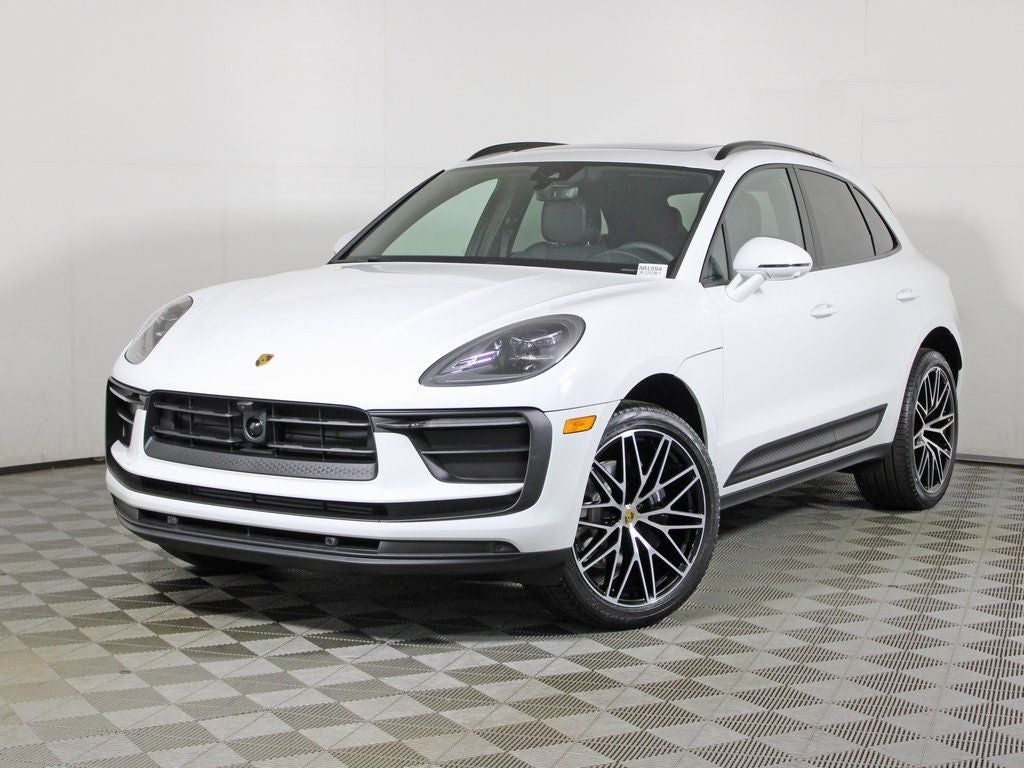 2026 Porsche Macan Base in White — front three-quarter view