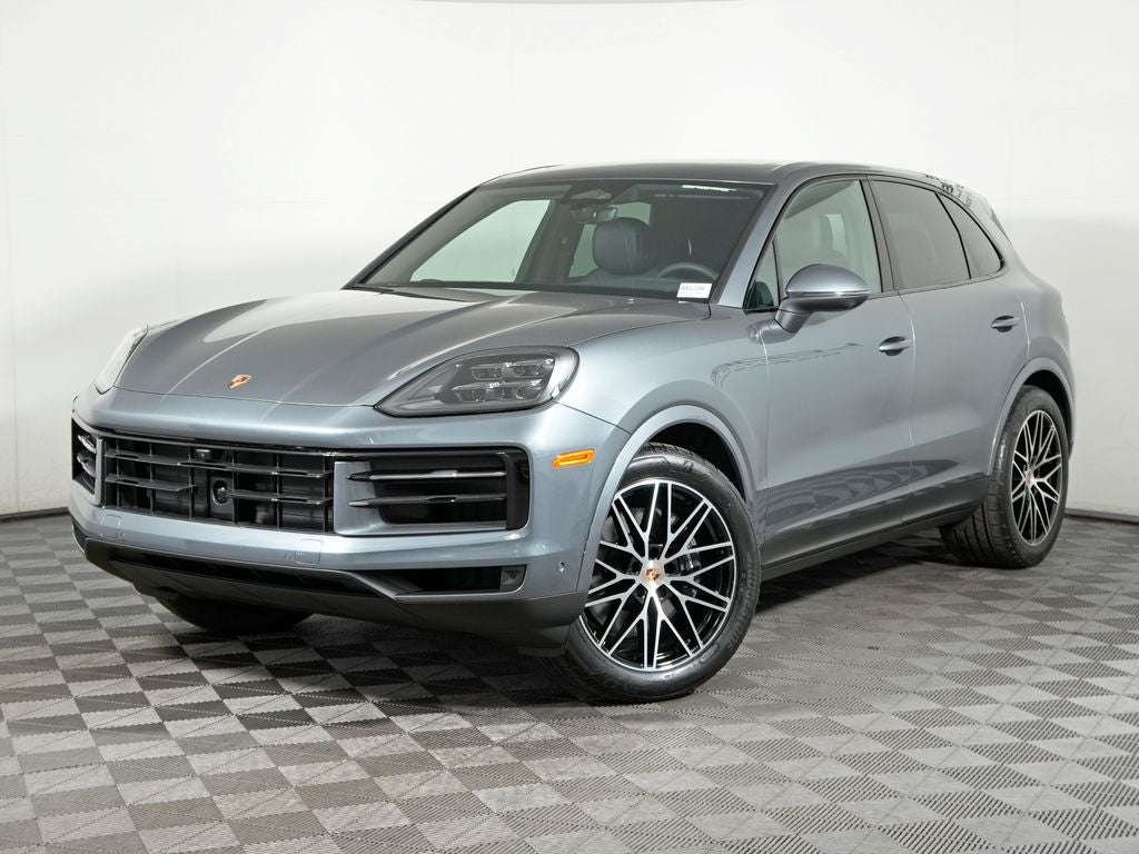 2026 Porsche Cayenne Base in Vanadium Grey Metallic — front three-quarter view