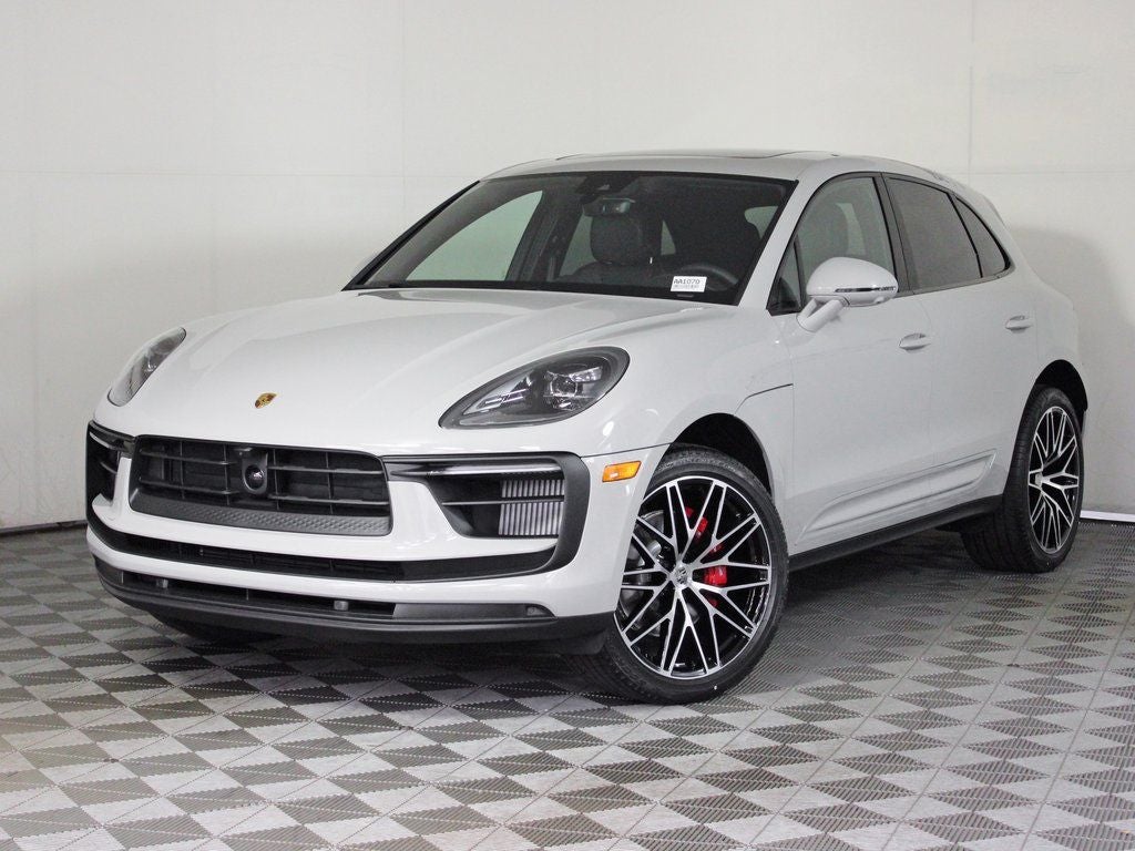 2026 Porsche Macan S in Chalk — front three-quarter view