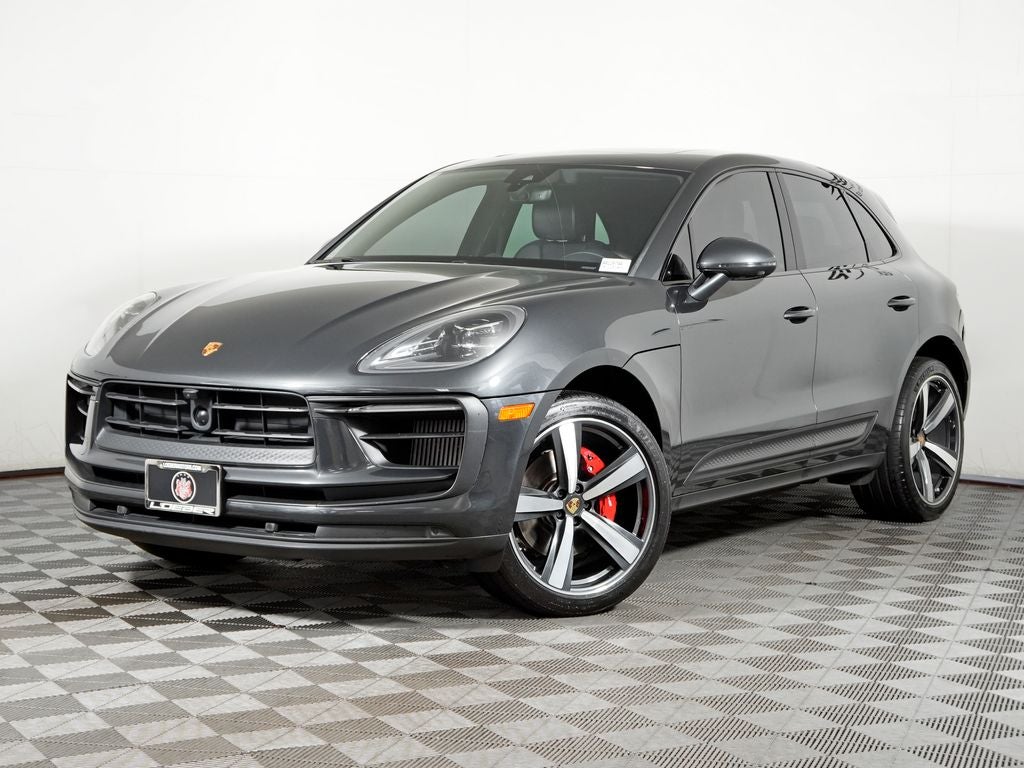 2023 Porsche Macan S in Volcano Grey Metallic — front three-quarter view