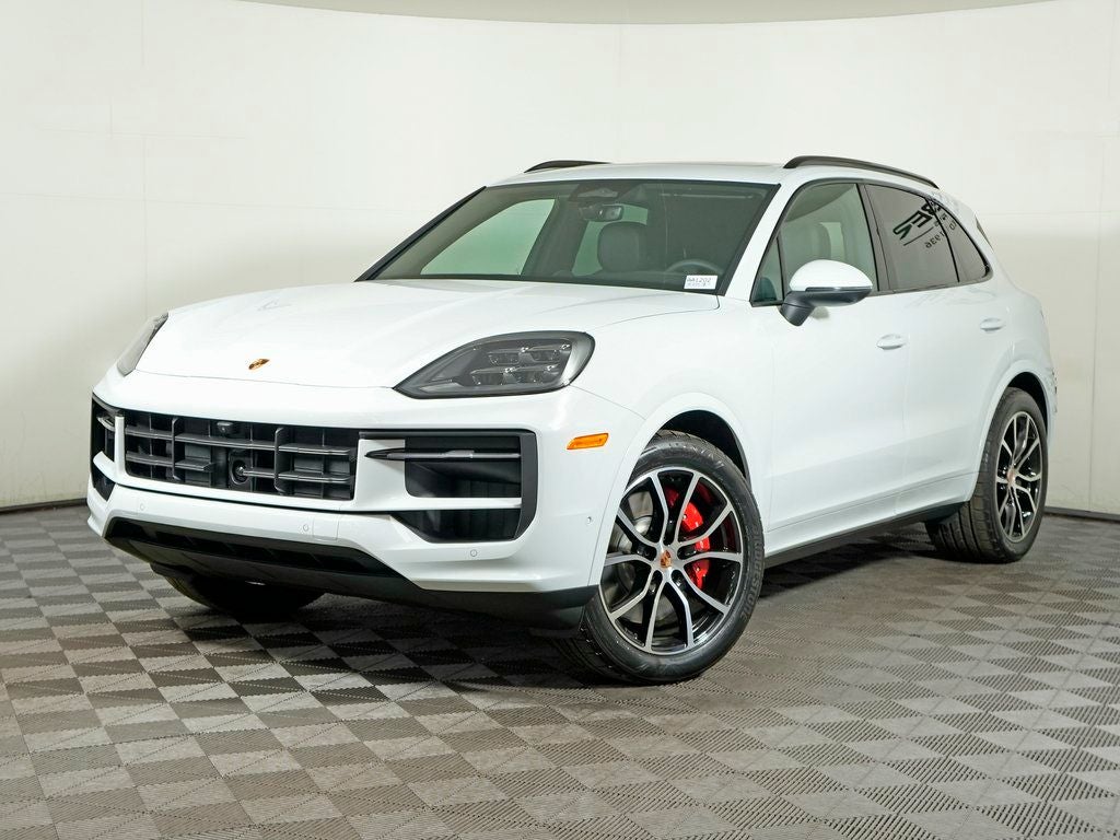 2026 Porsche Cayenne Cayenne S in Carrara White Metallic — front three-quarter view